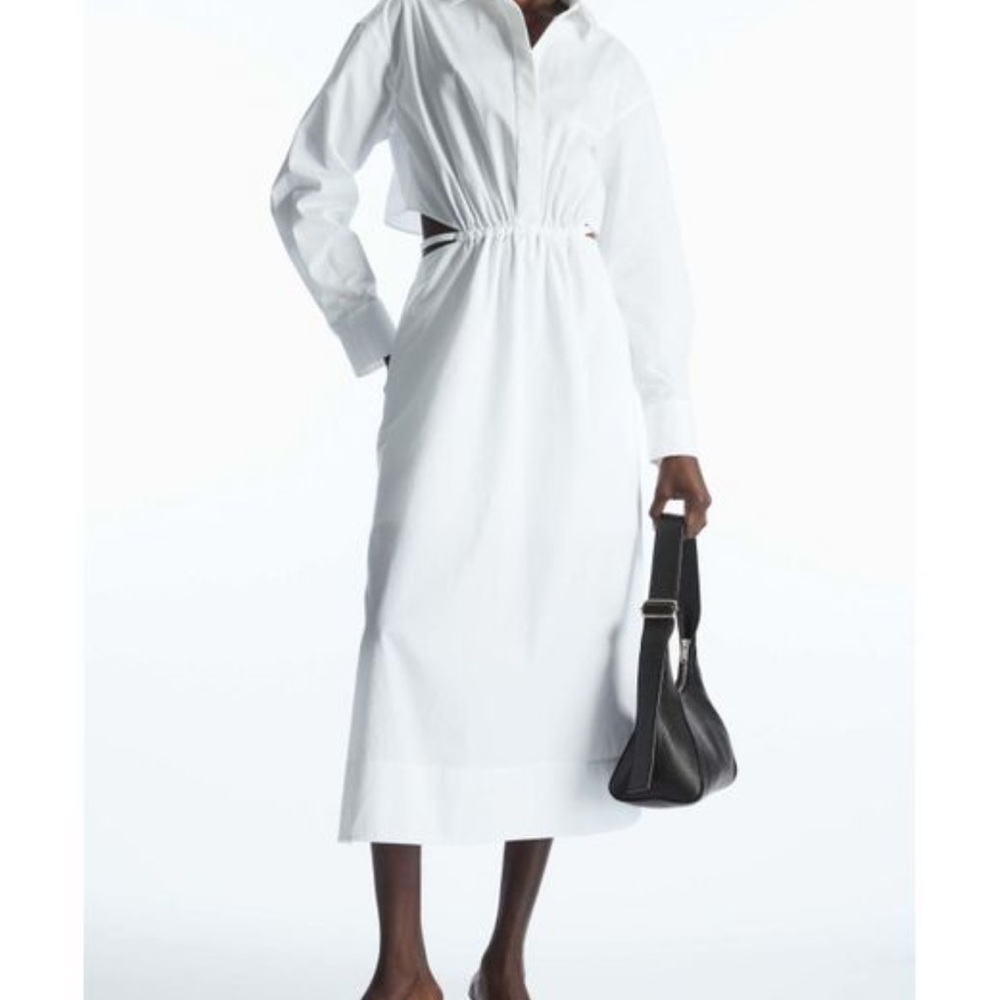 New with tags / COS CUTOUT-WAIST MIDI SHIRT DRESS